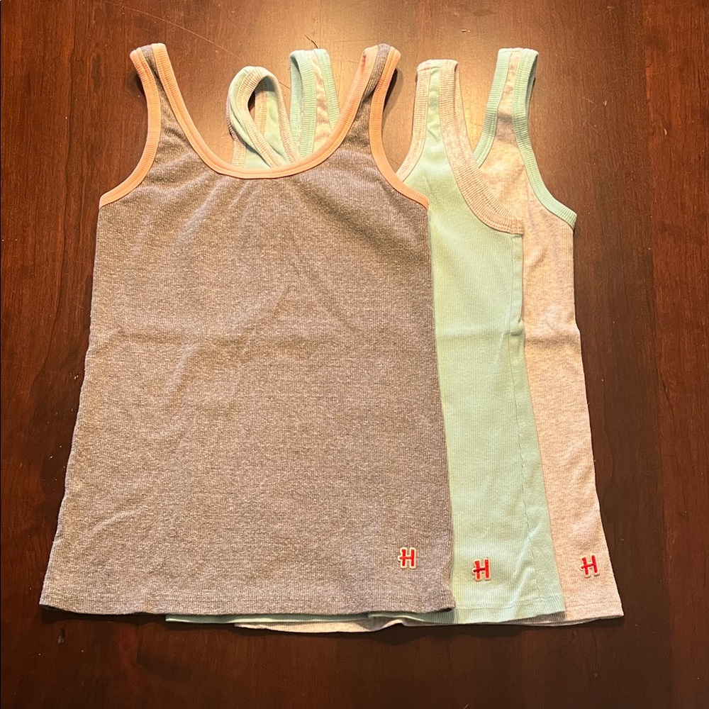 Bundle of 3 Homage go to tank tops - Gray, Mint, and Light Gray